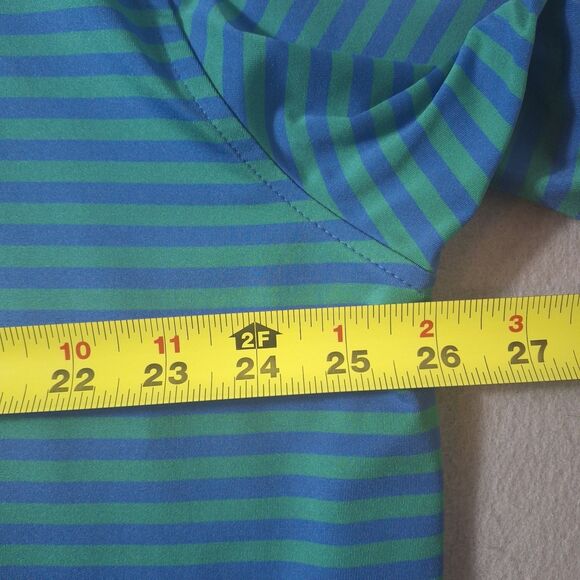 Peter Millar Summer Comfort Polo Shirt Mens XXL Blue Green Waterville Golf Links - Picture 8 of 8